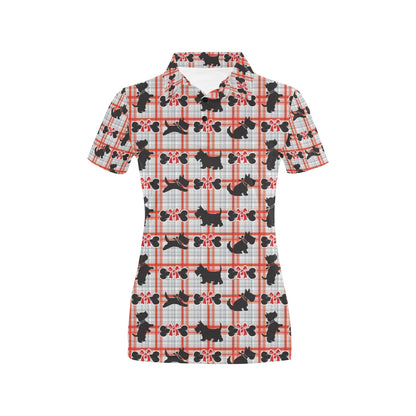 Scottish Terriers Print Design LKS3014 Women's Polo Shirt