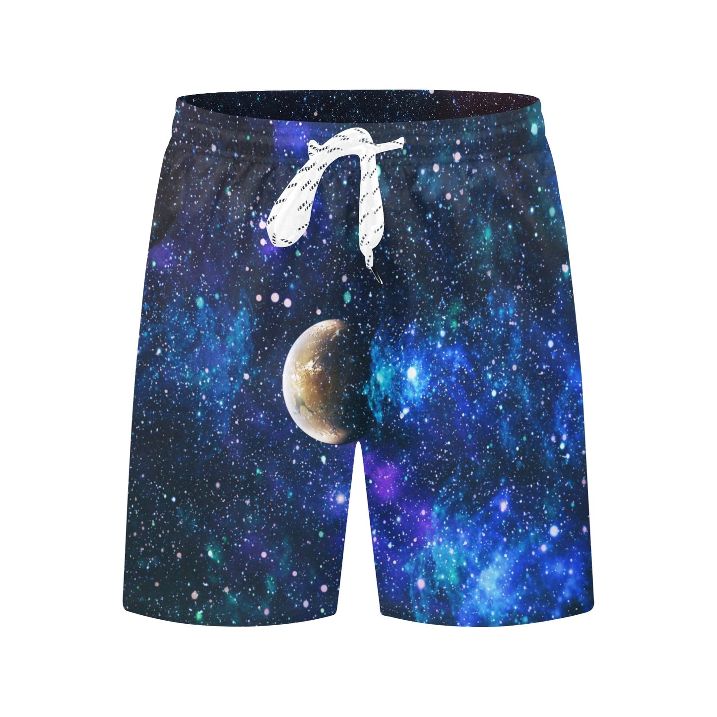 Galaxy Stardust Planet Space Print Men's Swim Trunks Beach Shorts