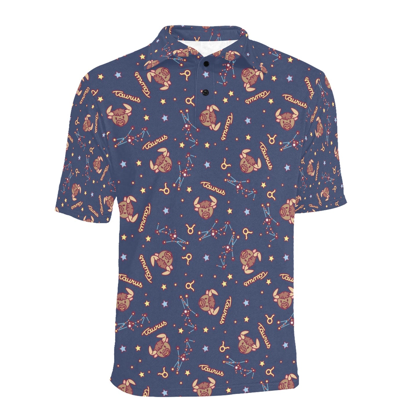 Taurus Print Design LKS304 Men Polo Shirt
