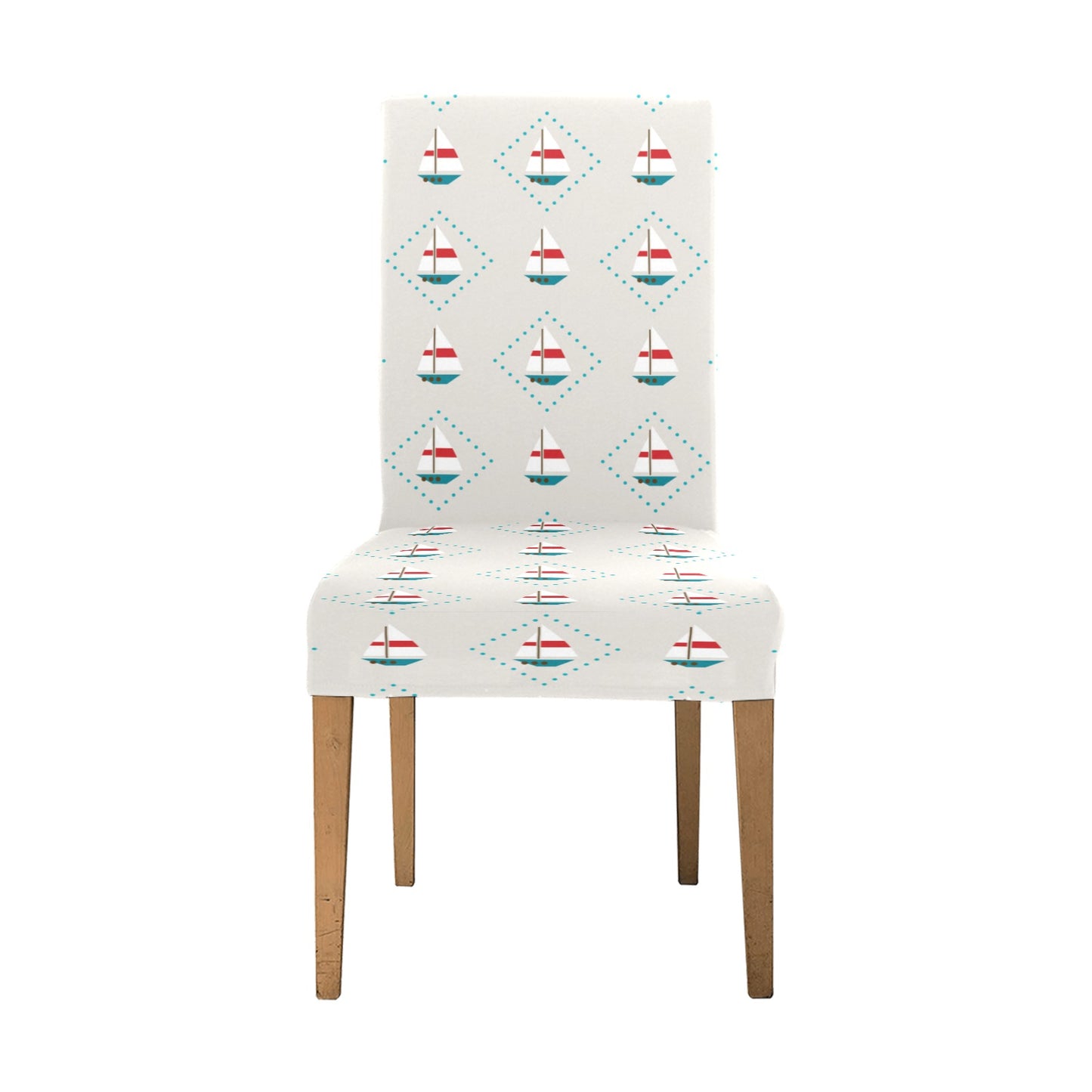 Sailboat Print Design LKS301 Dining Chair Slipcover