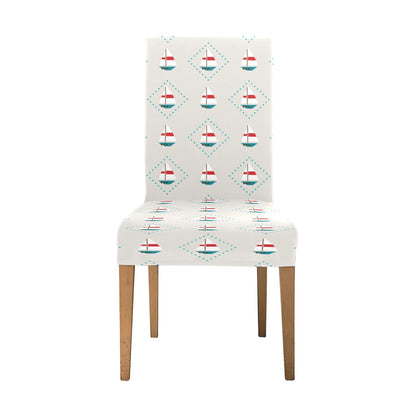 Sailboat Print Design LKS301 Dining Chair Slipcover