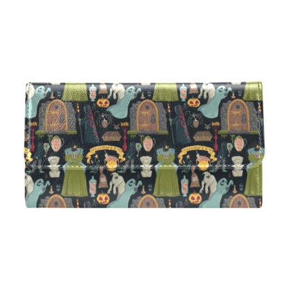 Creepy Halloween Print Design LKS304 Women's Trifold Wallet
