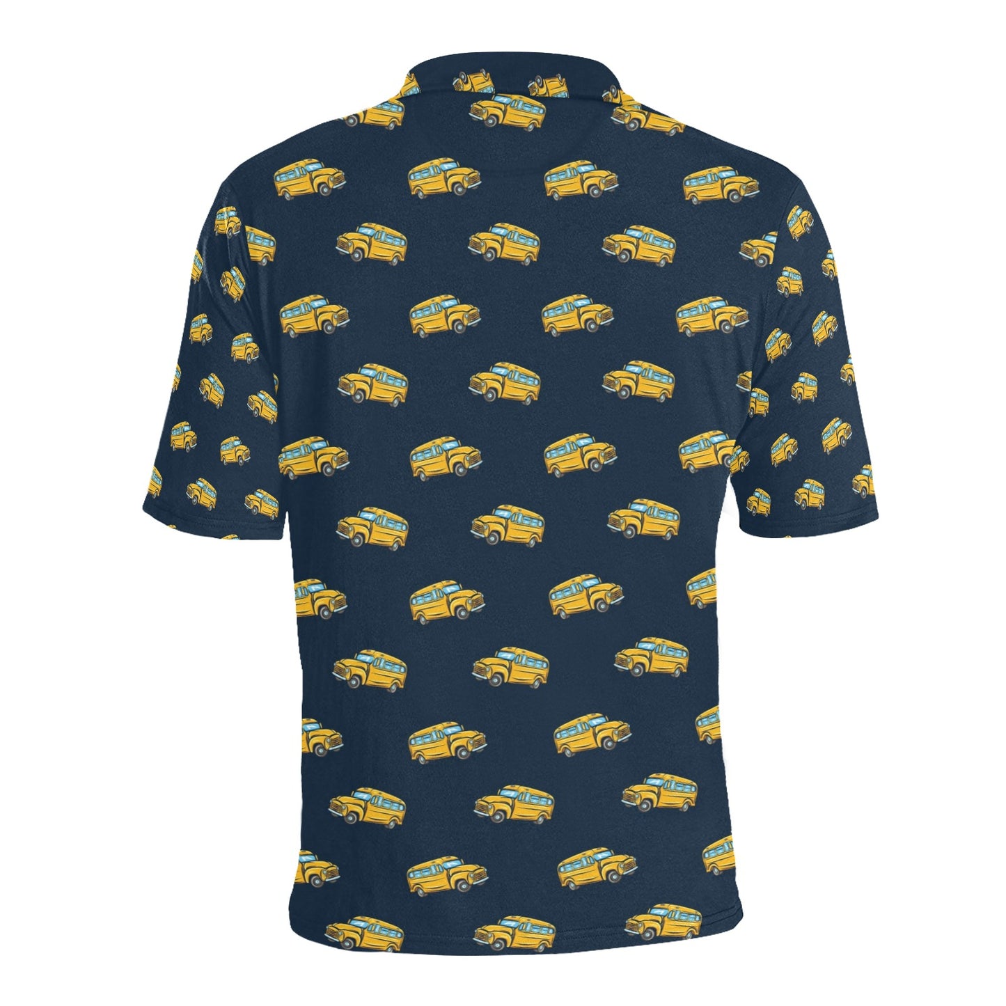 School Bus Print Design LKS304 Men Polo Shirt
