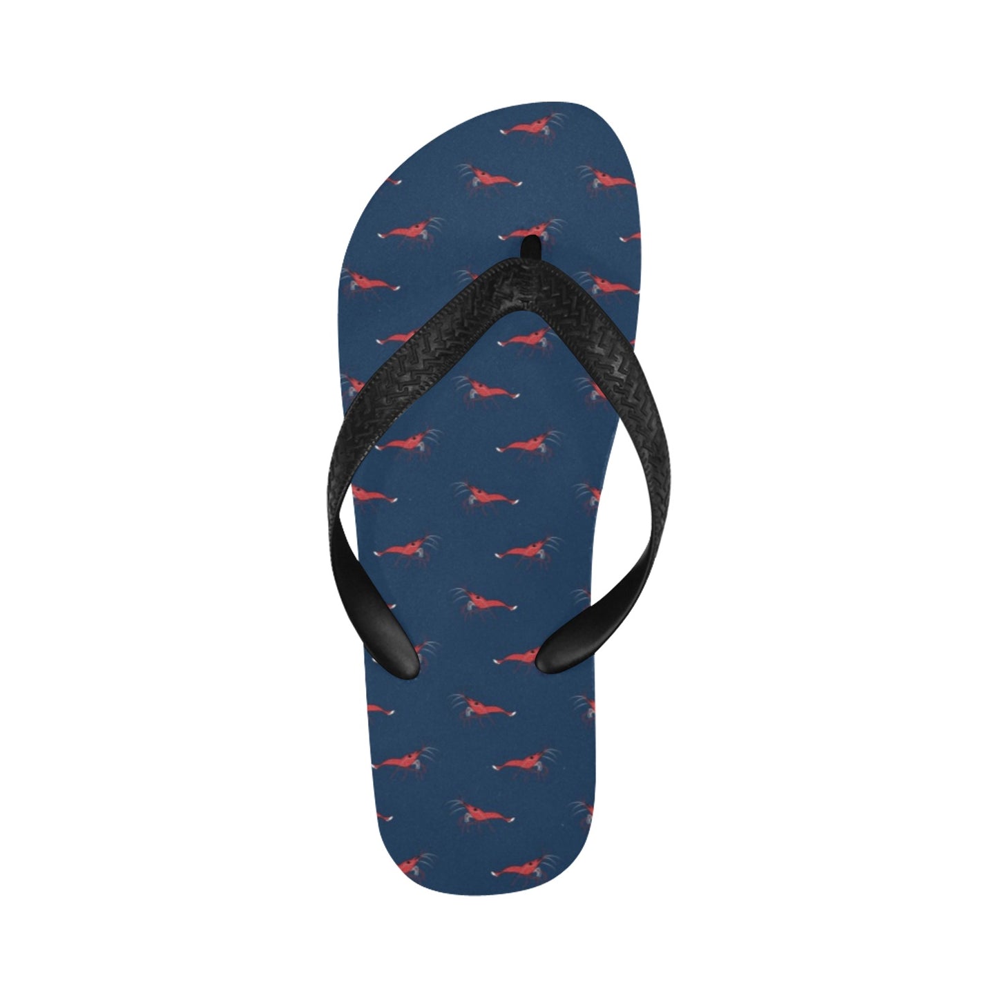 Shrimp Print Design LKS305 Flip Flops