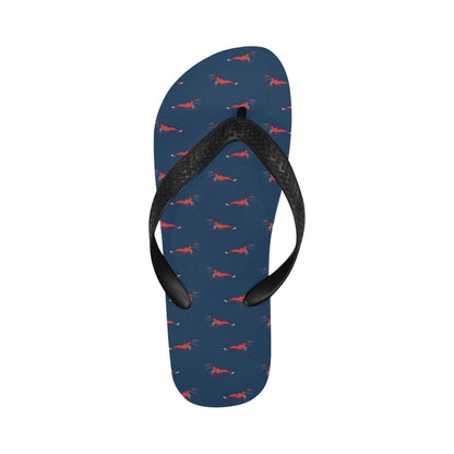 Shrimp Print Design LKS305 Flip Flops