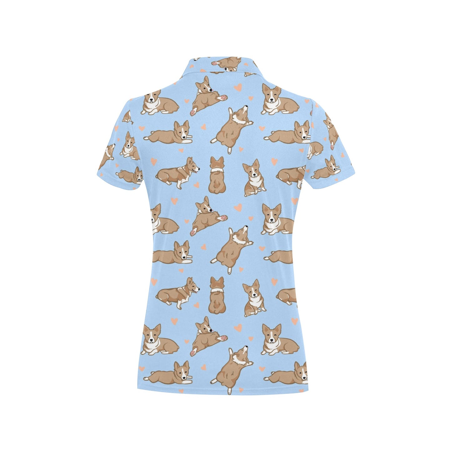 Pembroke Welsh Corgis Pattern Print Design A05 Women's Polo Shirt