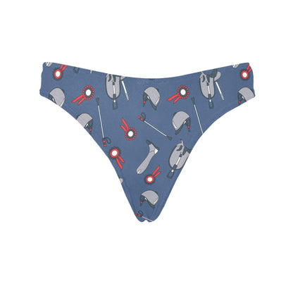 Equestrian Equipment Background Women's Thongs