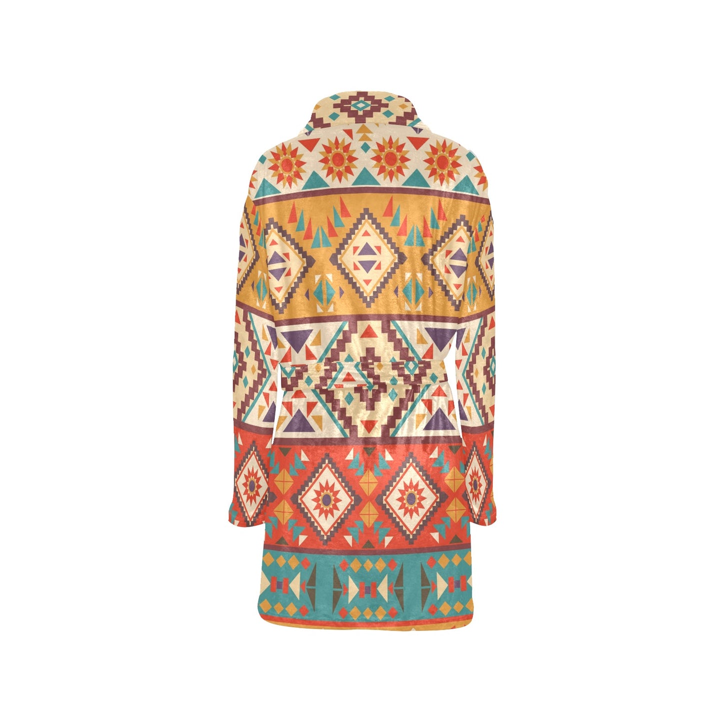 Navajo Pattern Print Design A01 Women's Fleece Robe