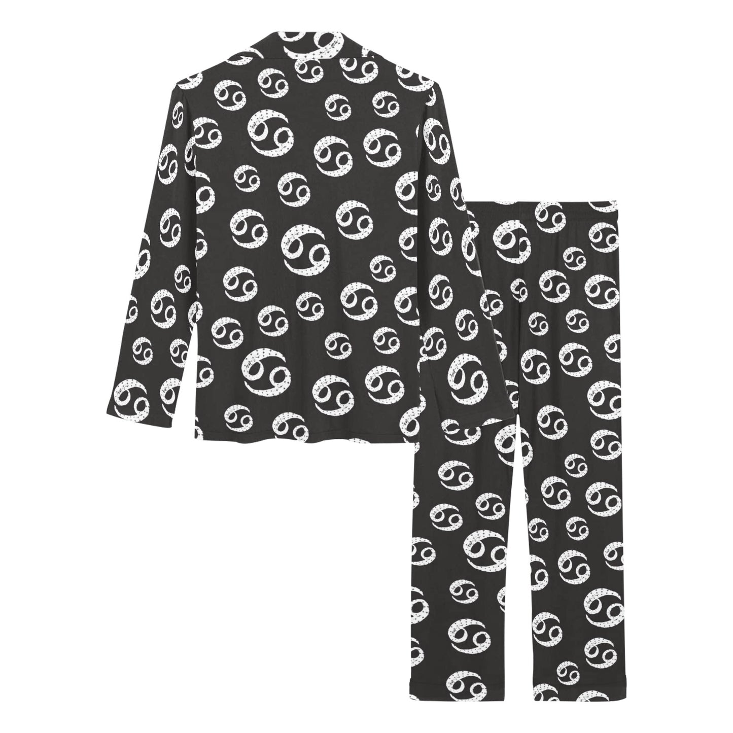 Cancer Zodiac Pattern Print Design 02 Women's Long Pajama Set