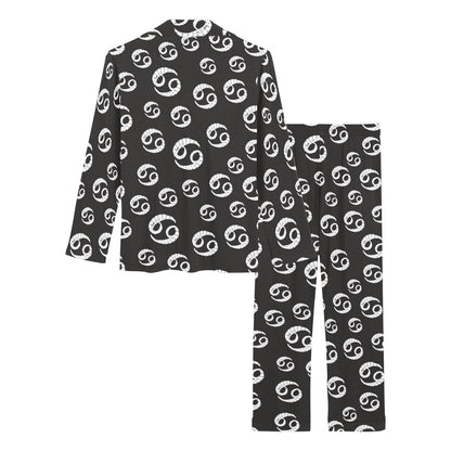 Cancer Zodiac Pattern Print Design 02 Women's Long Pajama Set