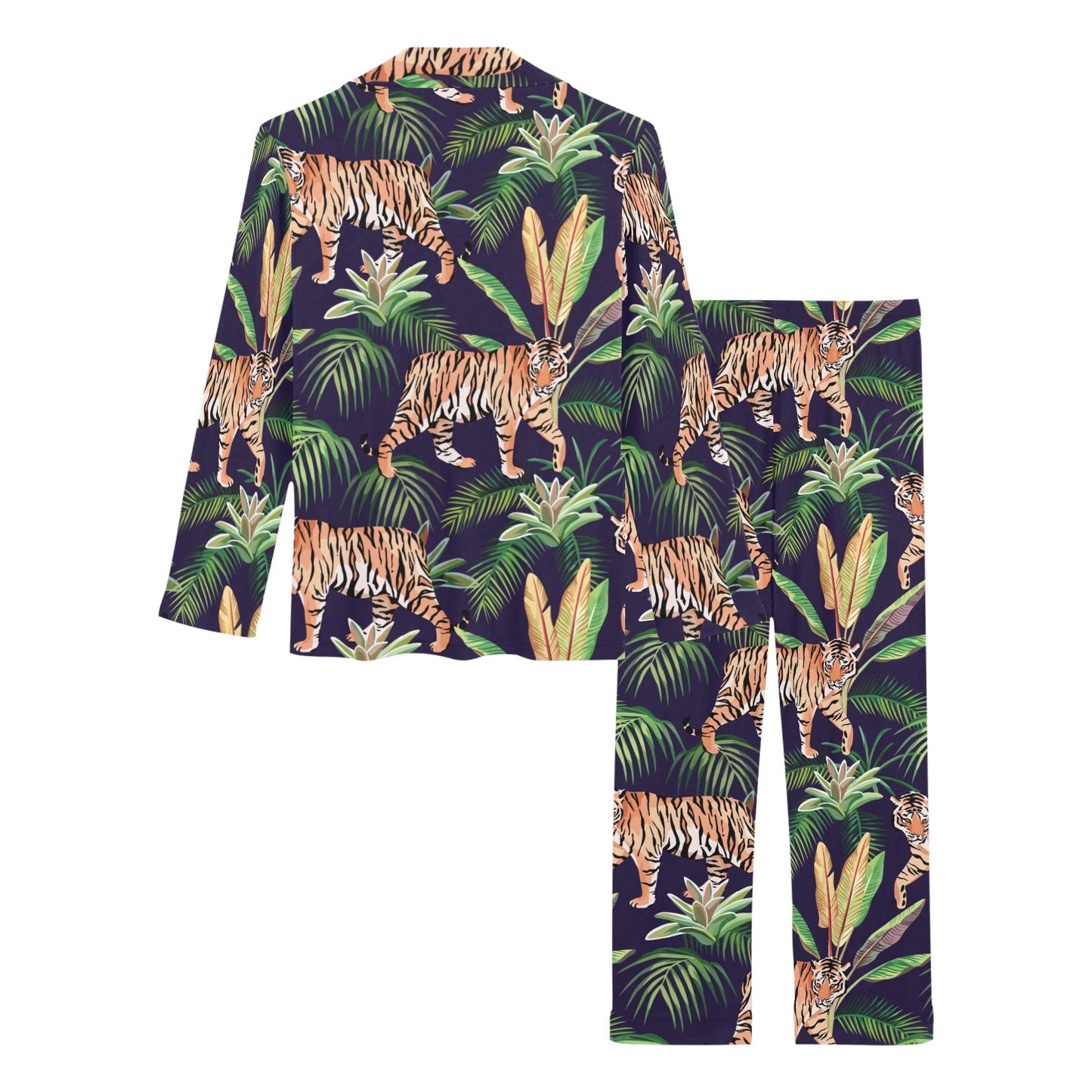 Tiger Jungle Women's Long Pajama Set