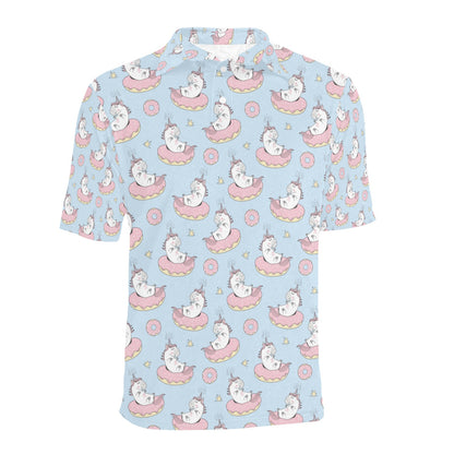 Unicorn Print Design LKS303 Men Polo Shirt