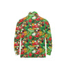 Salad Mix Vegetableprint Design LKS301 Long Sleeve Polo Shirt For Men's