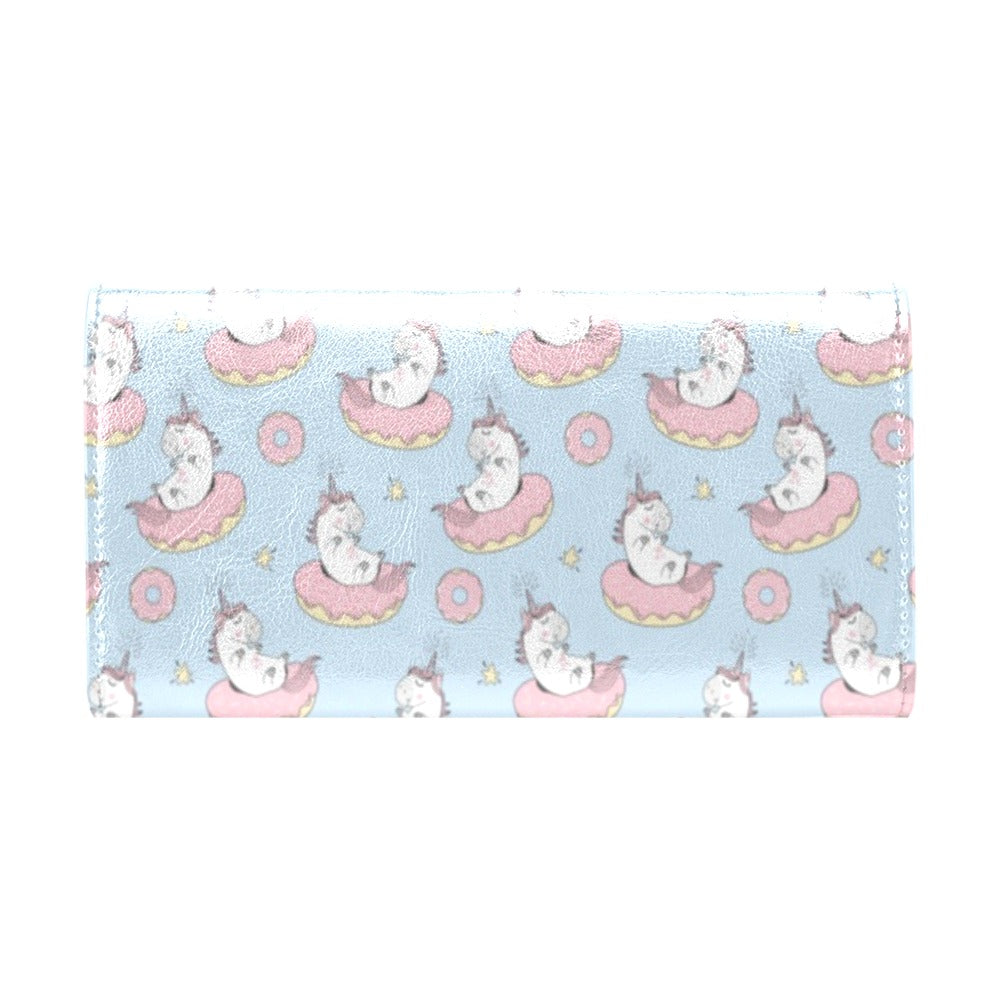 Unicorn Print Design LKS303 Women's Trifold Wallet