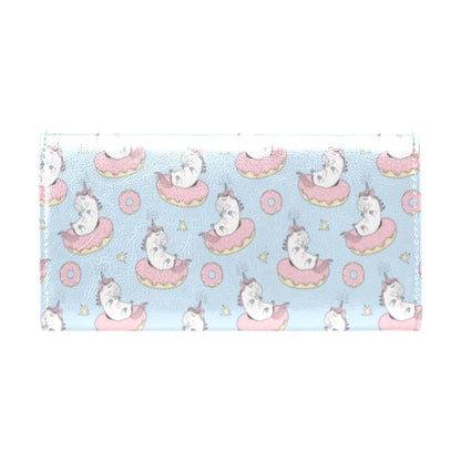 Unicorn Print Design LKS303 Women's Trifold Wallet