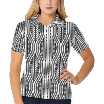 Polynesian Tribal Style Women's Polo Shirt