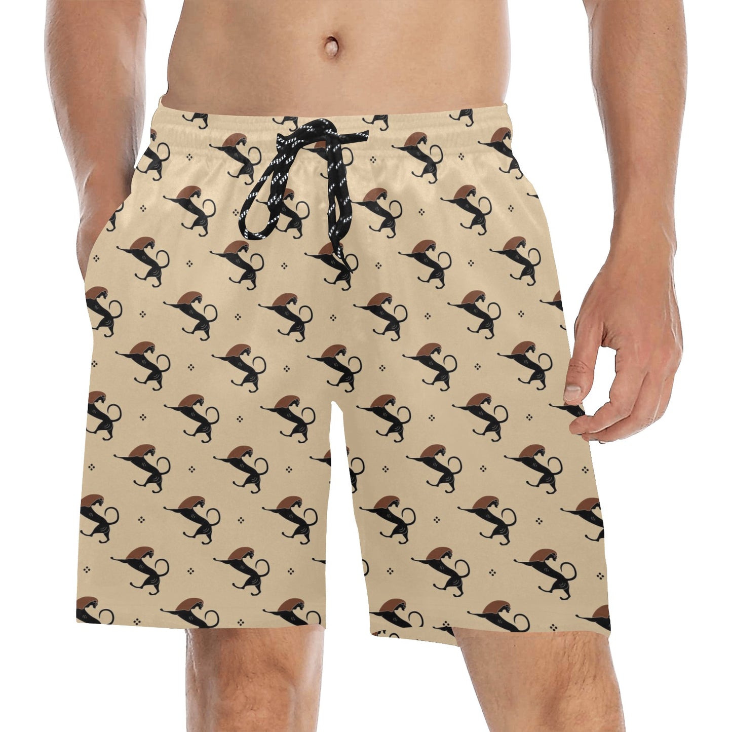 Ancient Greek Print Design LKS3011 Men's Swim Trunks Beach Shorts