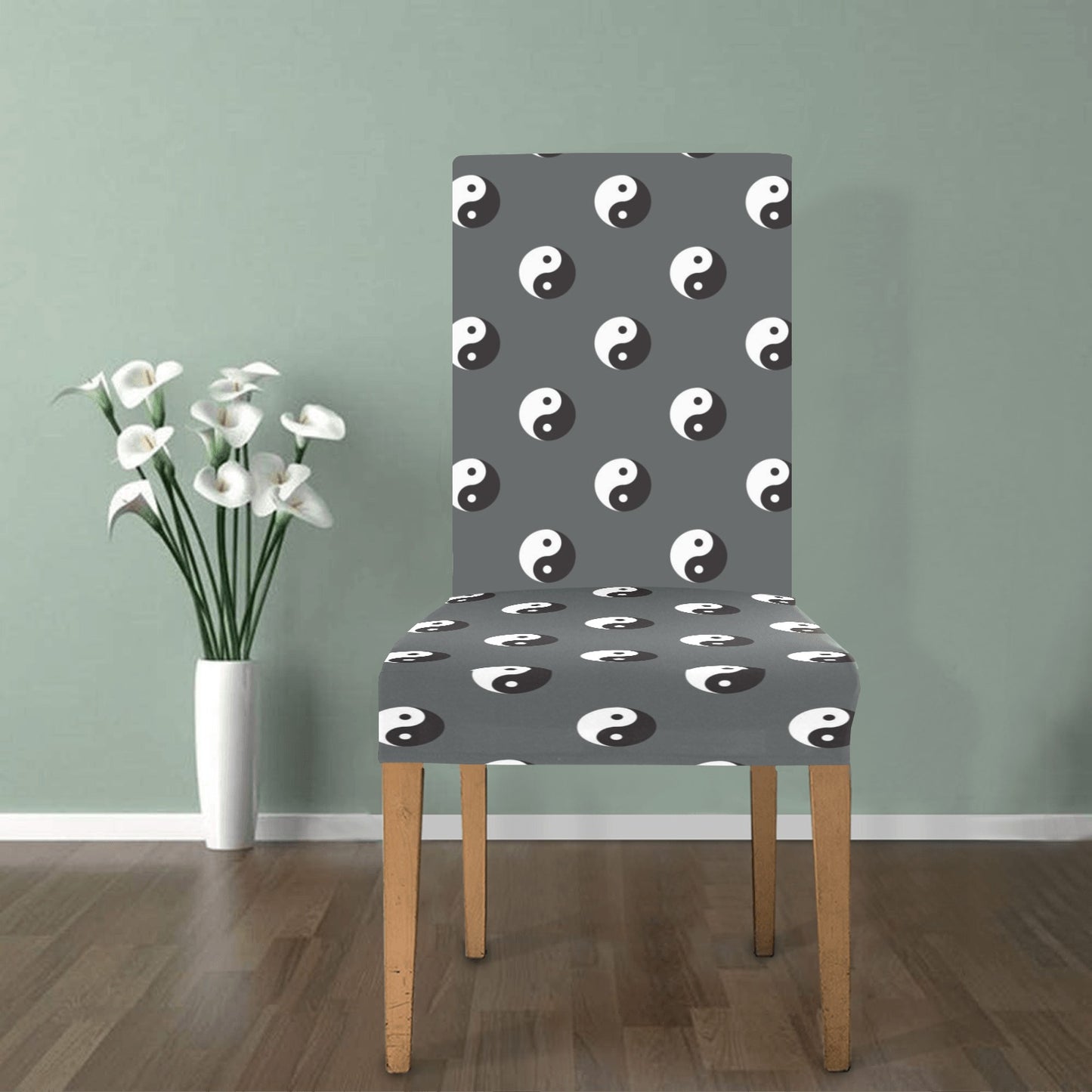 Yin Yang Print Design LKS303 Dining Chair Slipcover