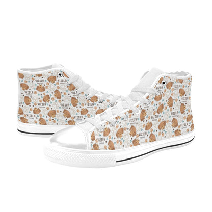 Vizslas Print Design LKS301 Men's High Top Canvas Shoes