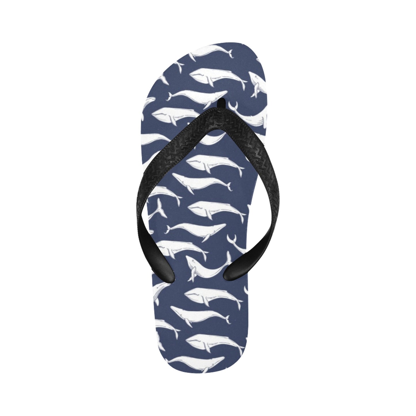 Whale Print Design LKS308 Flip Flops