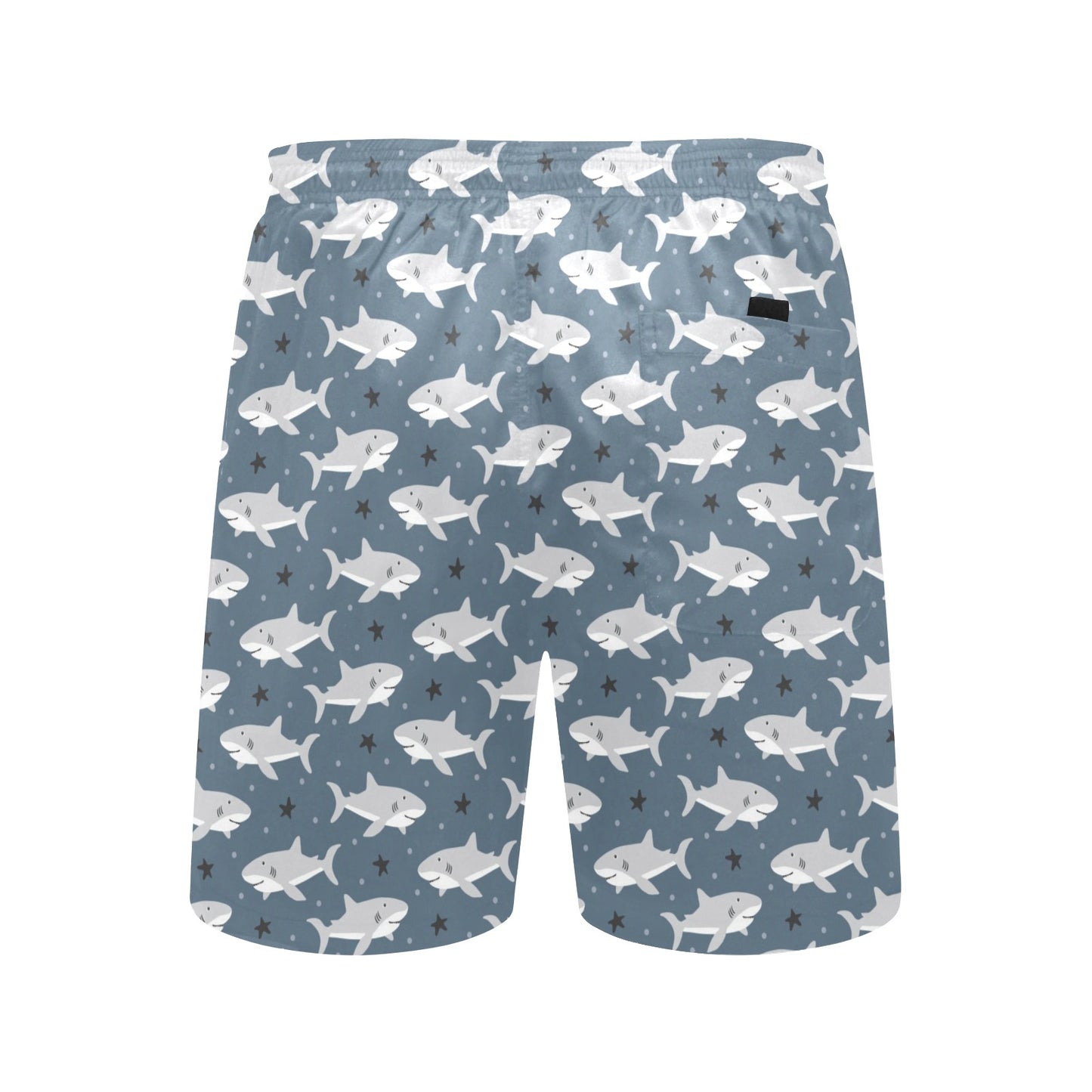 Shark Print Design LKS305 Men's Swim Trunks Beach Shorts