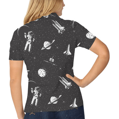 Space Pattern Women's Polo Shirt