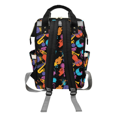 Saxophone Print Design LKS406 Diaper Bag Backpack