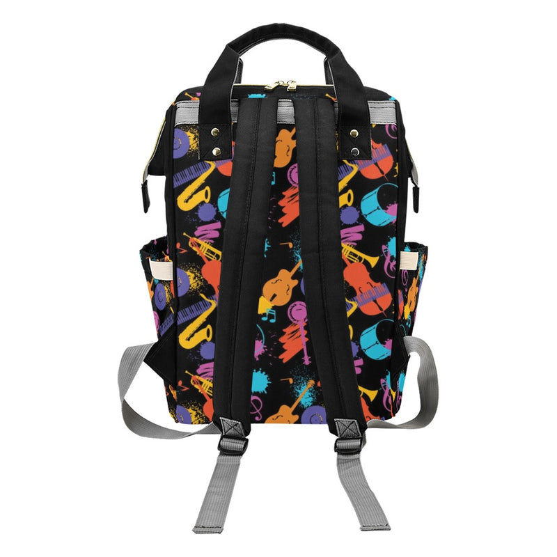 Saxophone Print Design LKS406 Diaper Bag Backpack