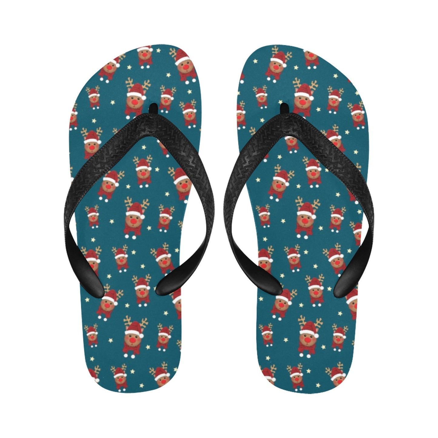 Reindeer Print Design LKS406 Flip Flops