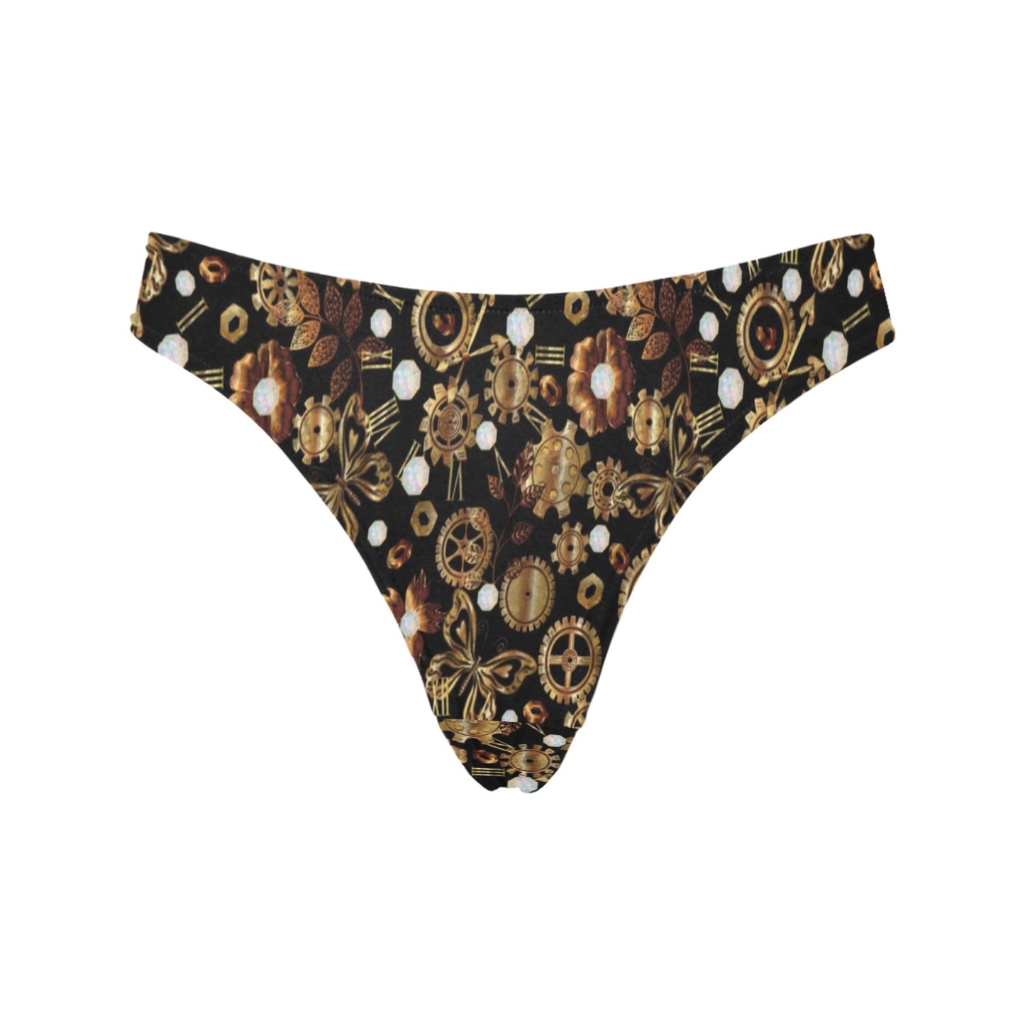 Steampunk Butterfly Design Themed Print Women's Thongs