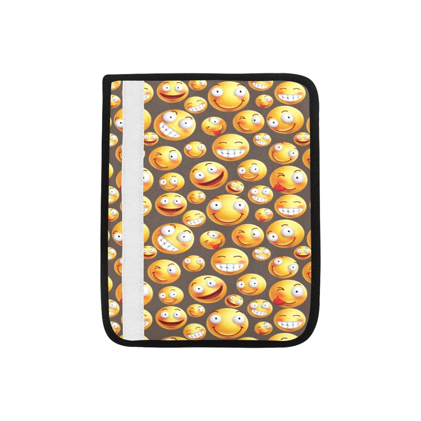 Smiley Face Emoji Print Design LKS303 Car Seat Belt Cover