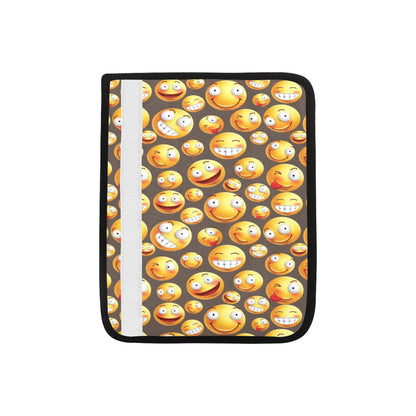Smiley Face Emoji Print Design LKS303 Car Seat Belt Cover