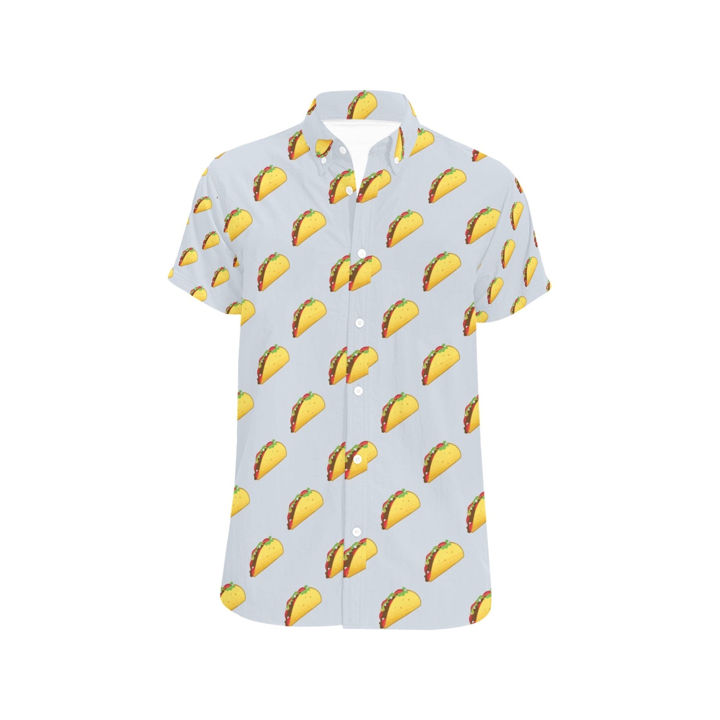 Taco Print Design LKS304 Men Short Sleeve Button Up Shirt