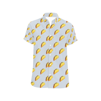 Taco Print Design LKS304 Men Short Sleeve Button Up Shirt