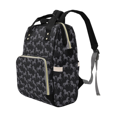 Horse Print Design LKS305 Diaper Bag Backpack