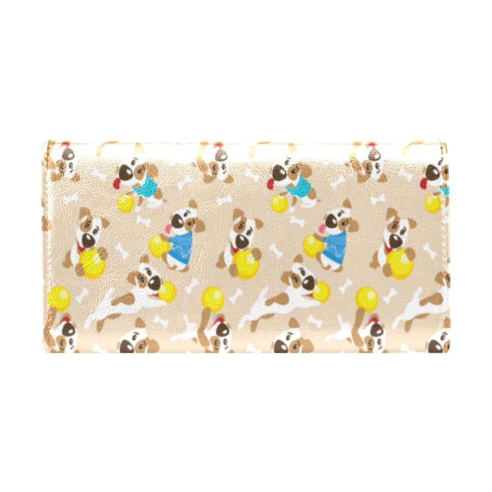 Russell Terriers Cute Print Design LKS304 Women's Trifold Wallet