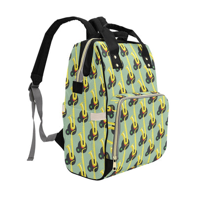 Saxophone Print Design LKS405 Diaper Bag Backpack