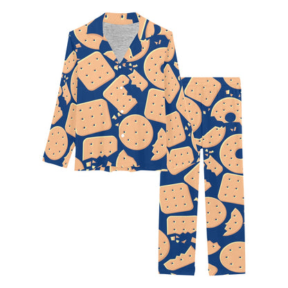 Cracker Pattern Print Design 03 Women's Long Pajama Set