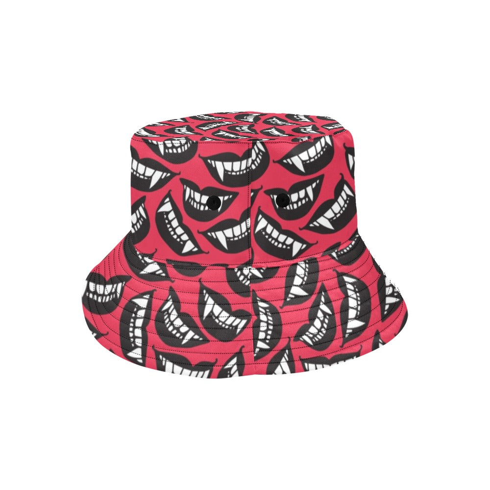 Vampire Lips Print Design LKS305 Unisex Bucket Hat
