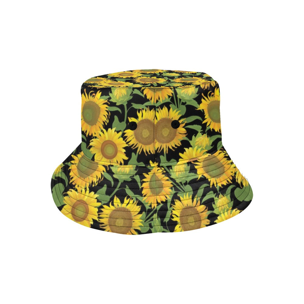 Sunflower Print Design LKS302 Unisex Bucket Hat