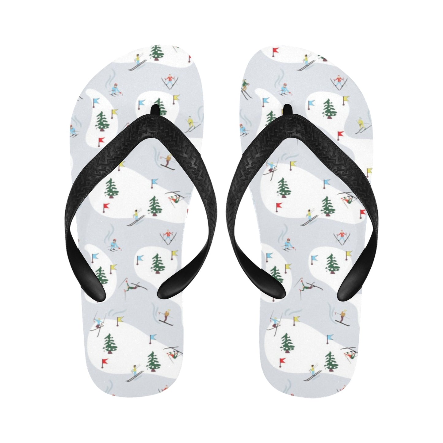 Ski Print Design LKS305 Flip Flops