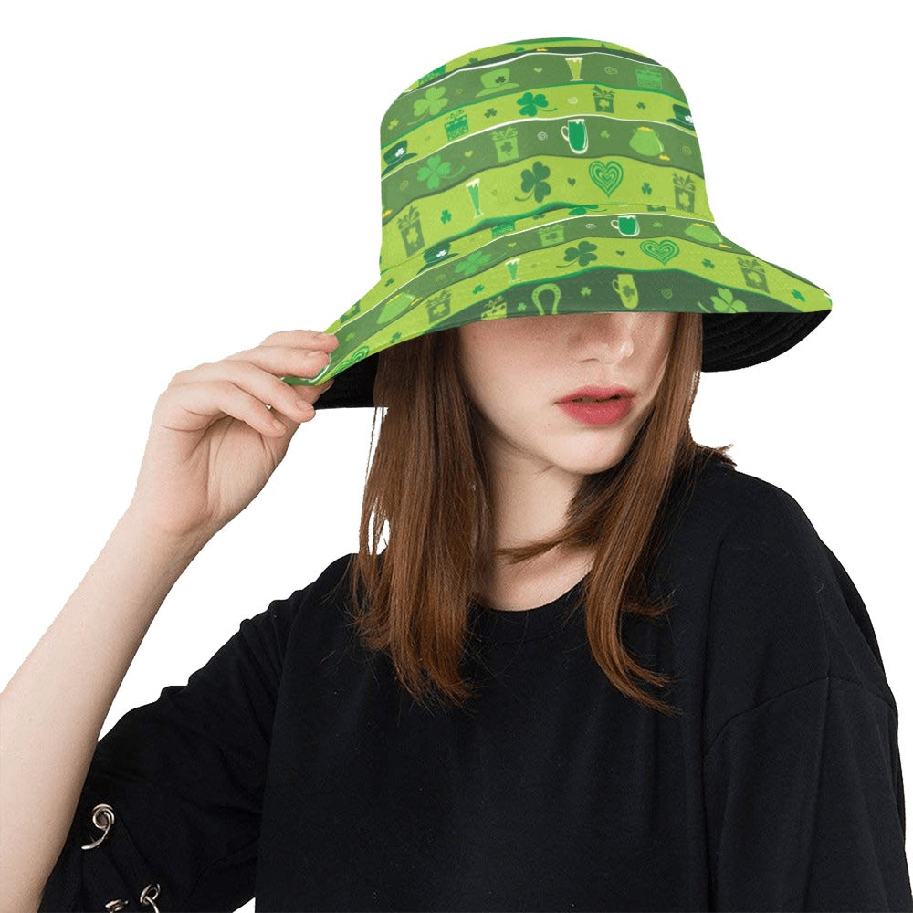 Shamrock Print Design LKS303 Unisex Bucket Hat
