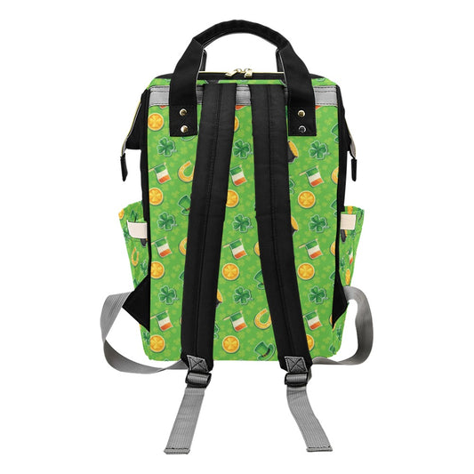 Shamrock Saint Patrick's Day Print Design LKS302 Diaper Bag Backpack