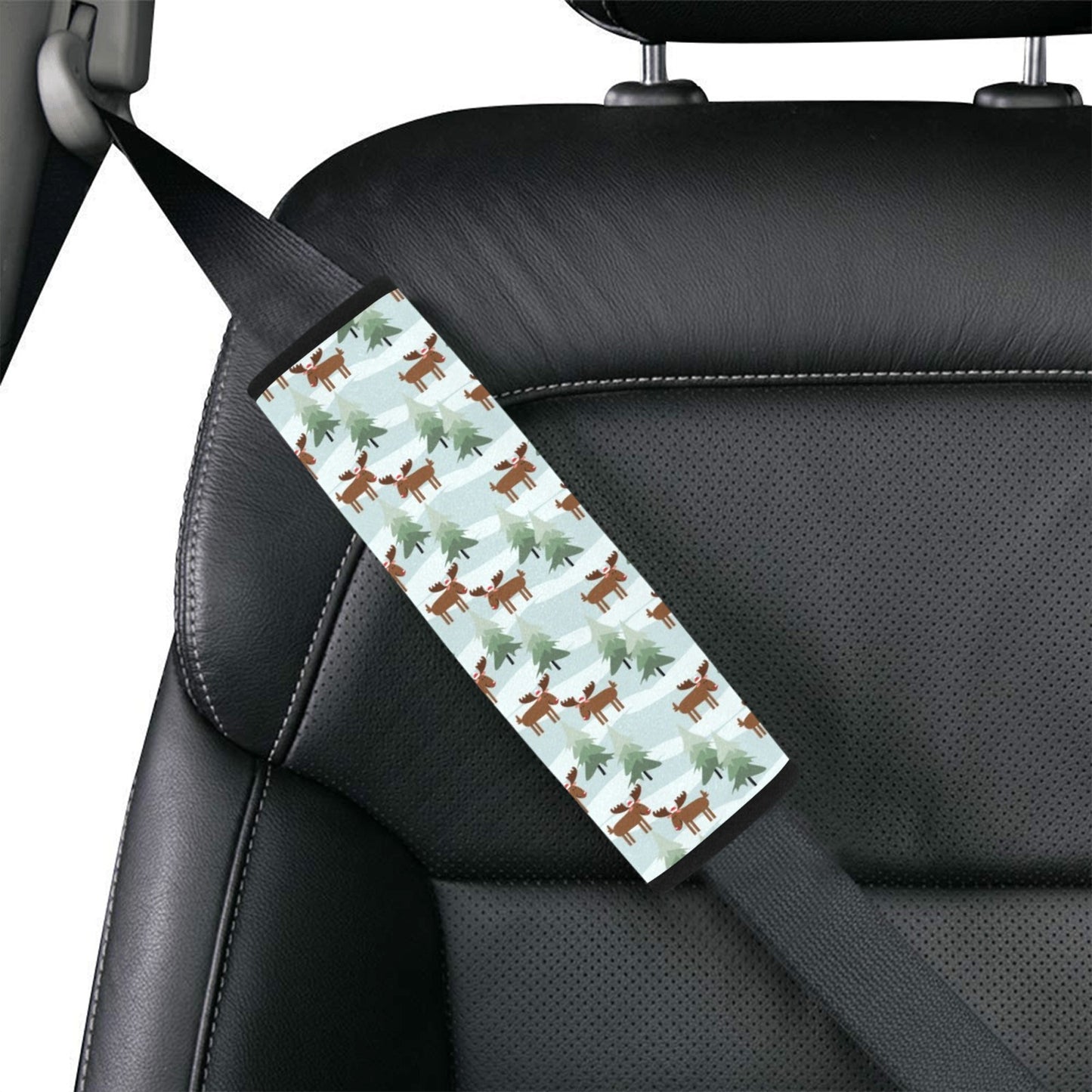 Moose Print Design LKS402 Car Seat Belt Cover
