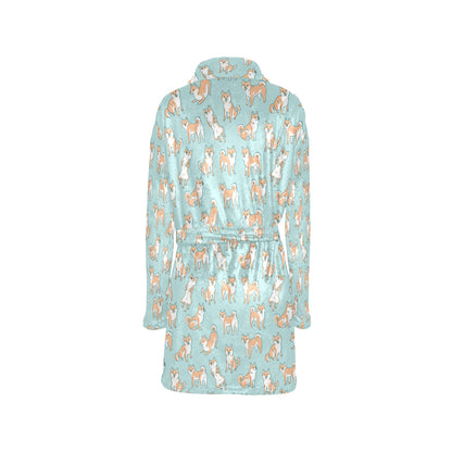 Shiba Inu Print Design LKS304 Women's Fleece Robe