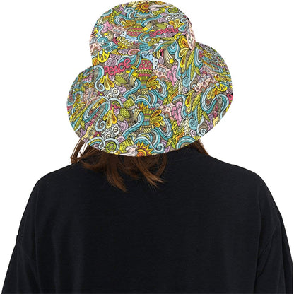 Hippie Print Design LKS301 Unisex Bucket Hat