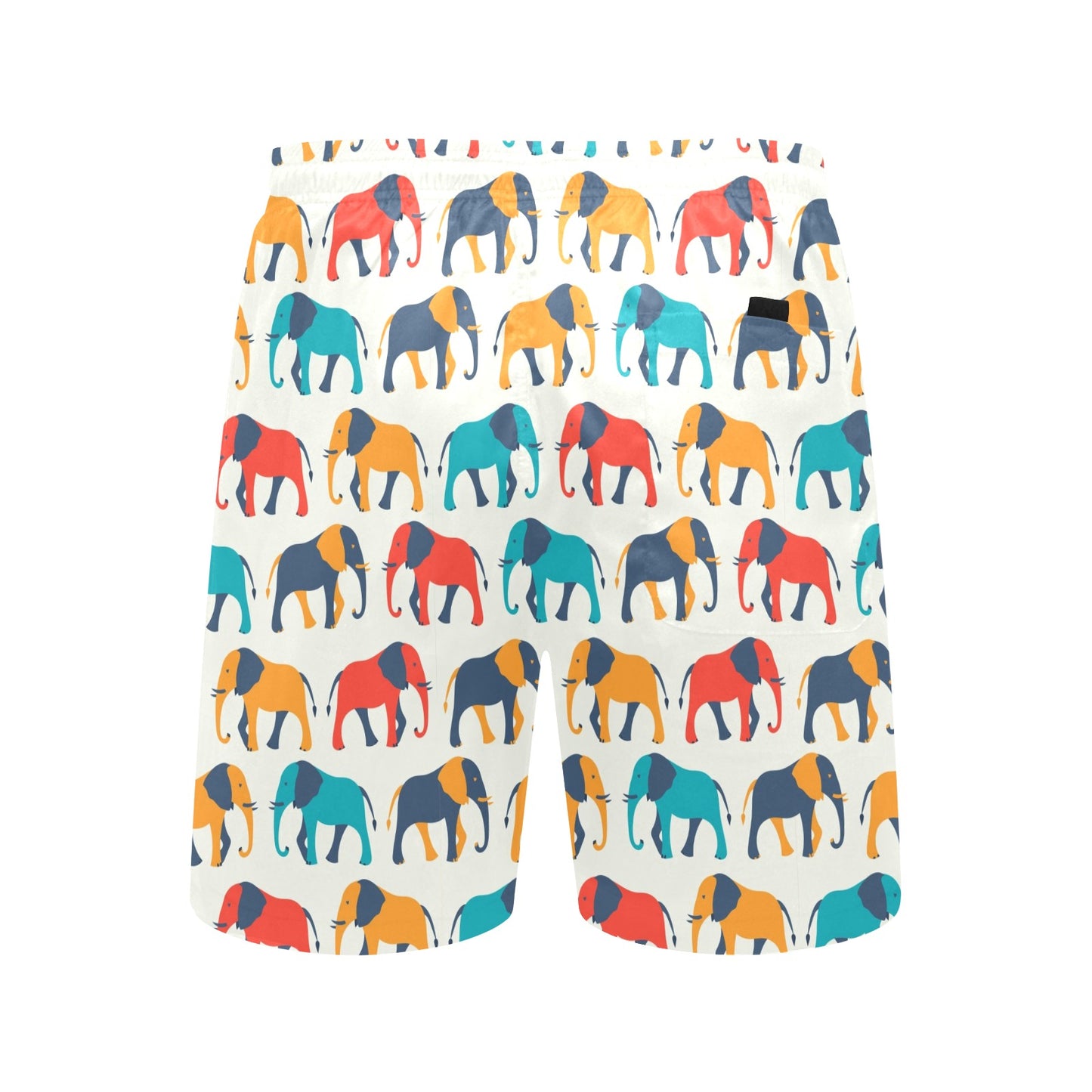 Elephant Colorful Print Pattern Men's Swim Trunks Beach Shorts