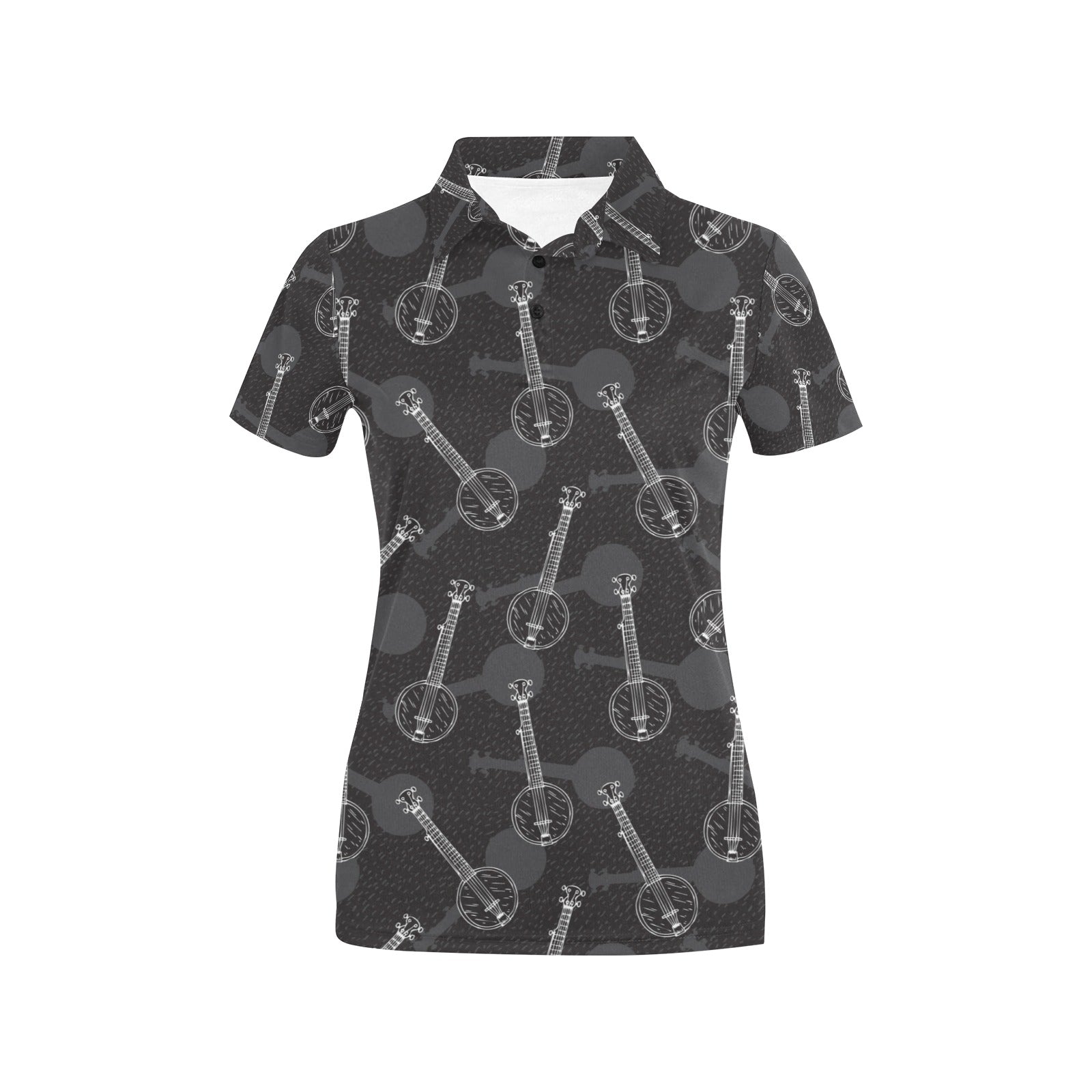 Banjo Pattern Print Design 03 Women's Polo Shirt