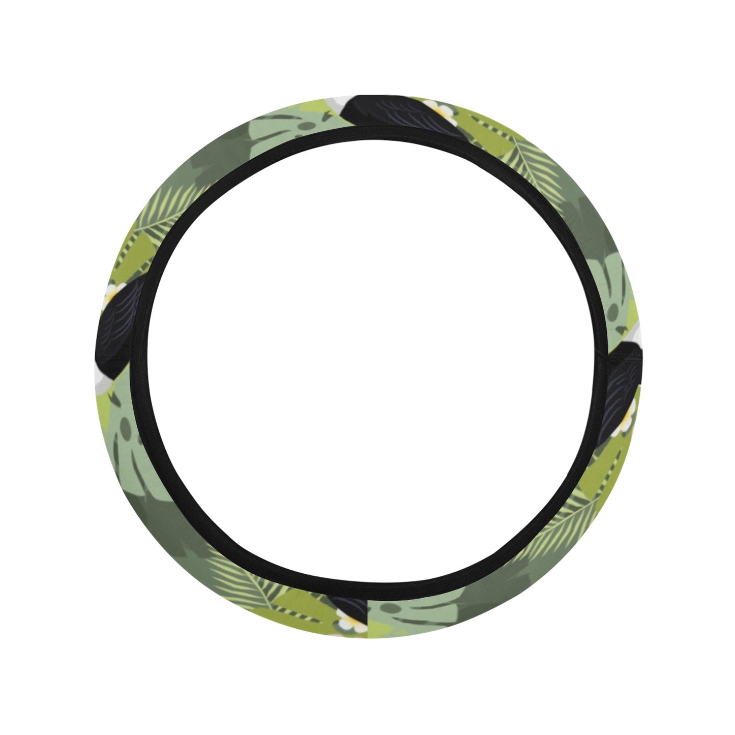 Toucan Print Design LKS304 Steering Wheel Cover with Elastic Edge