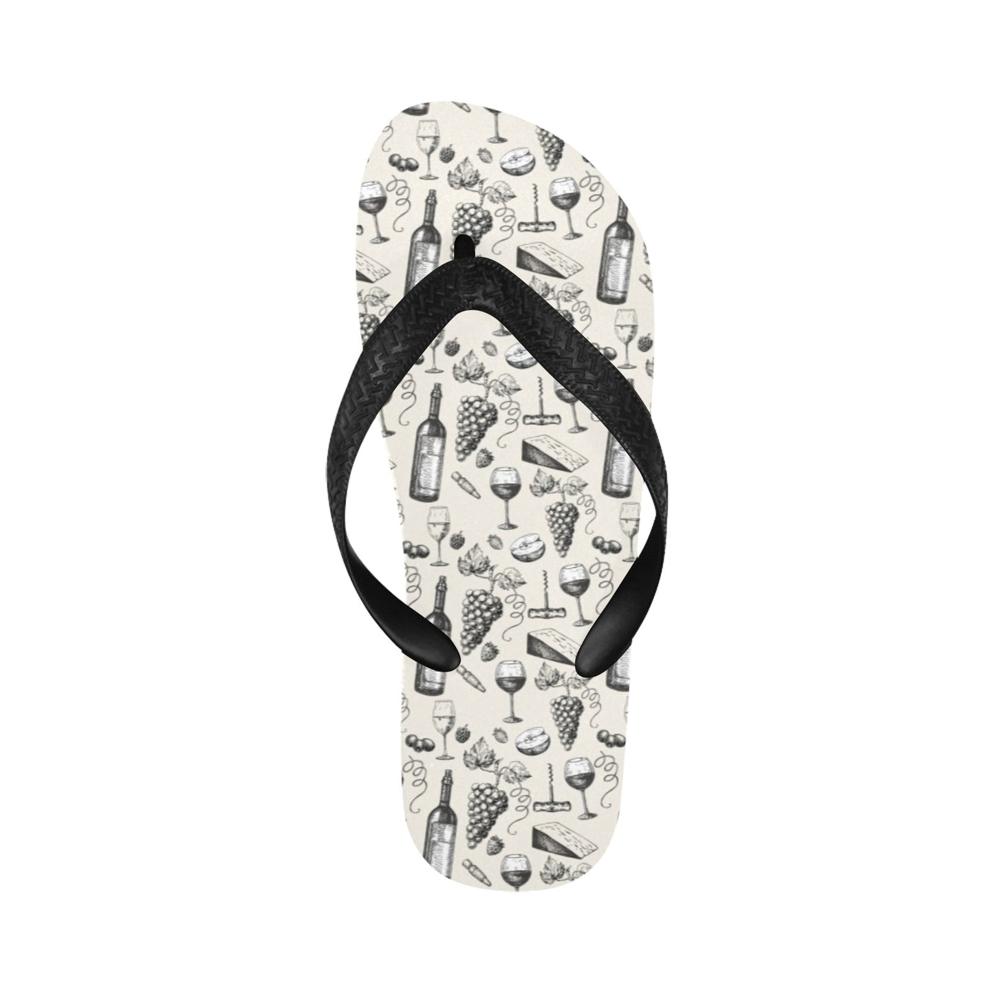 Wine Themed Print Design LKS306 Flip Flops